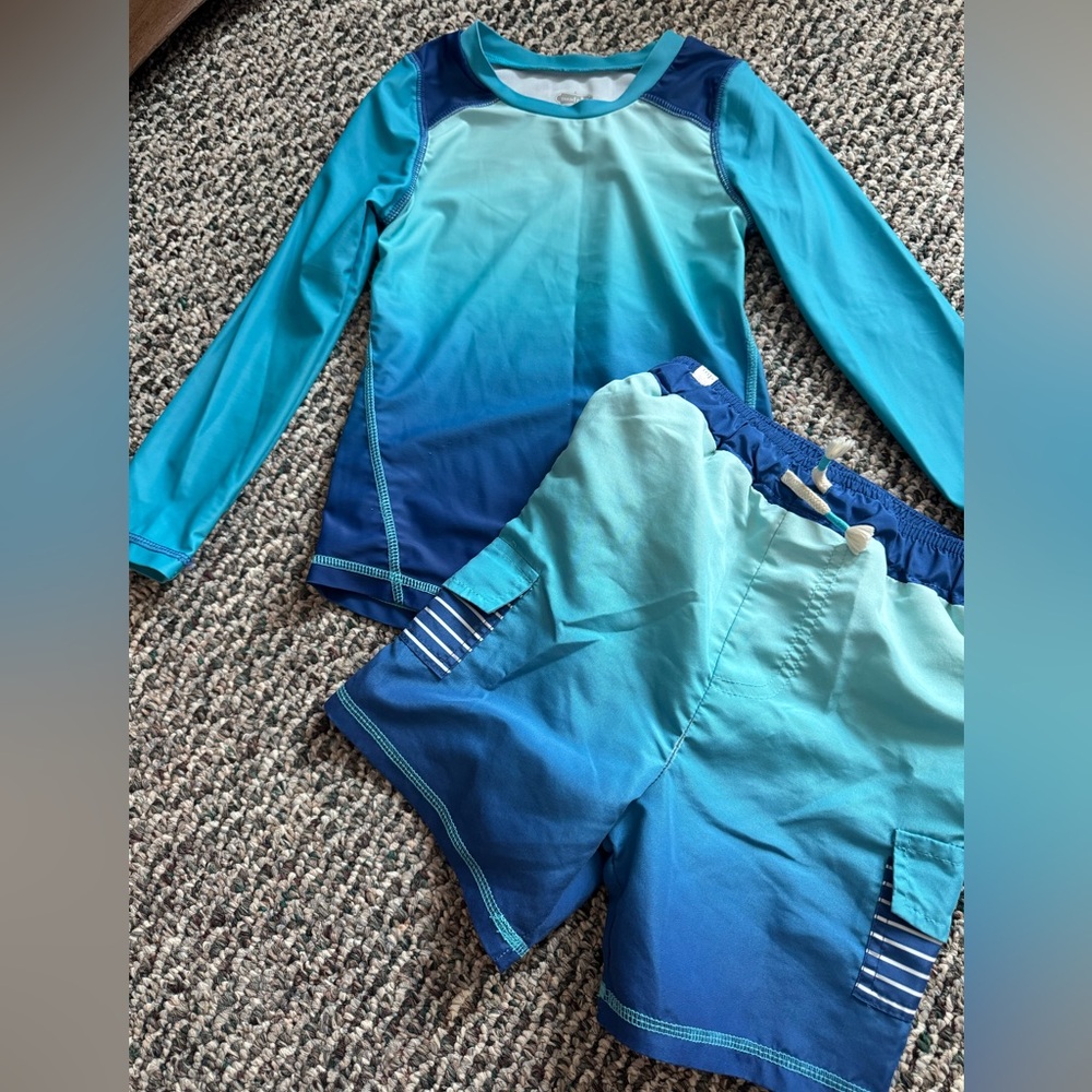 Kids Swim Set in Blue and Teal